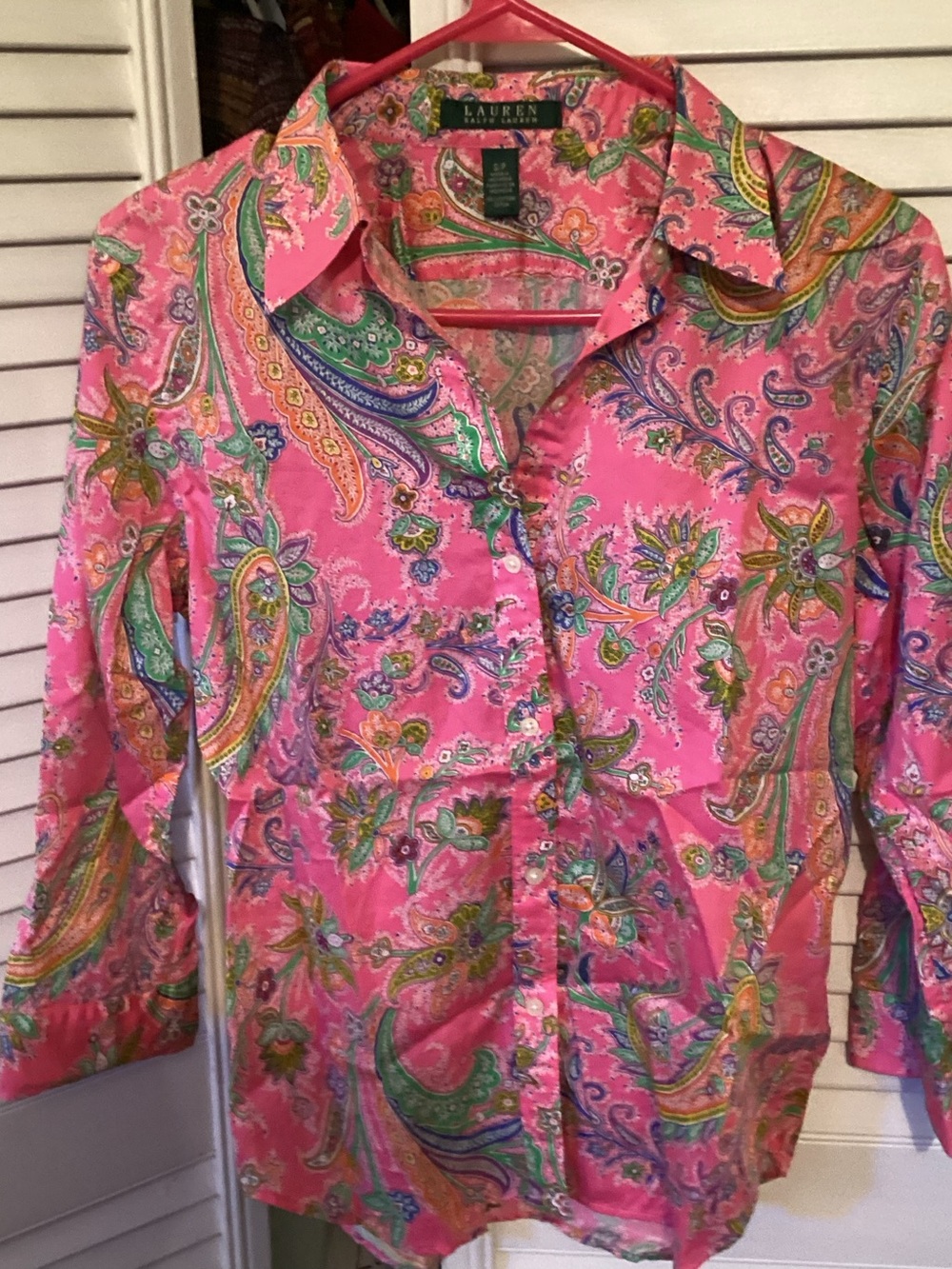 Lauren Ralph Lauren ladies preppy button up blouse, size SP